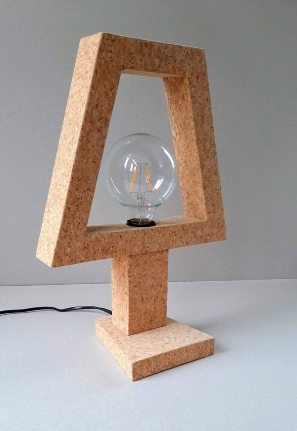 Design lamp met kurk