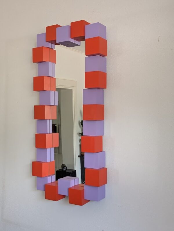Design spiegel met kubussen - Afbeelding 2