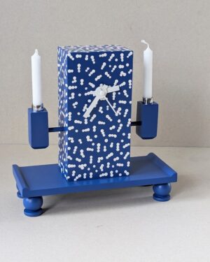 Blauw klokje met Kaarsen