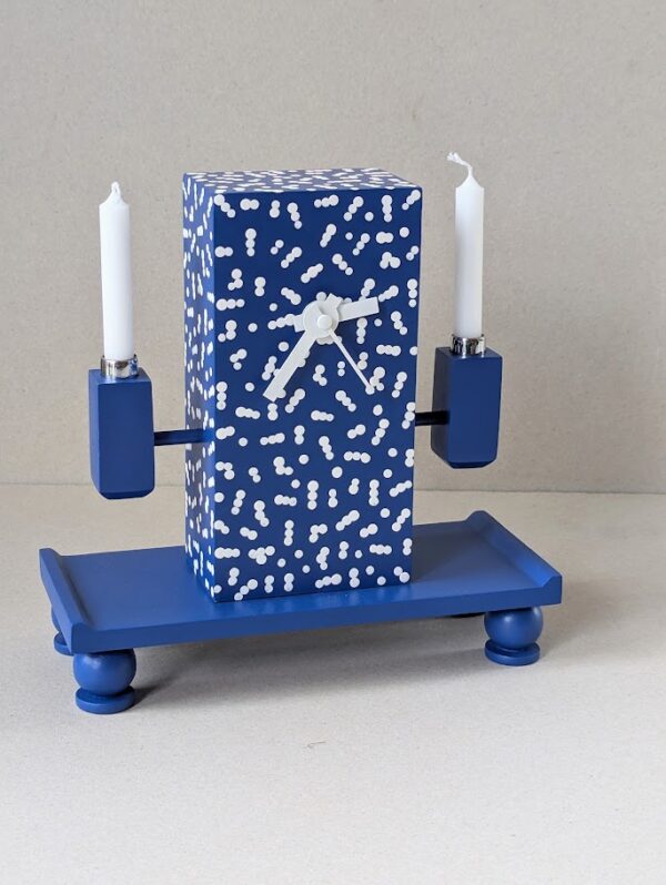 Blauw klokje met Kaarsen
