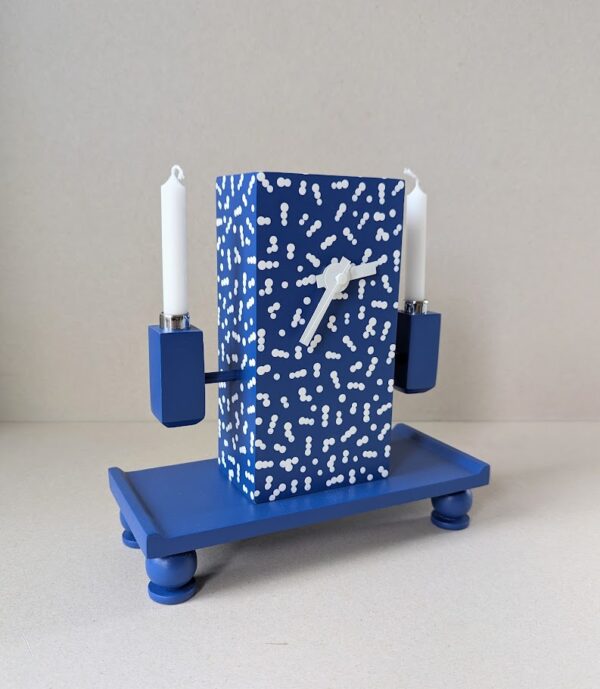 Blauw klokje met Kaarsen - Afbeelding 3